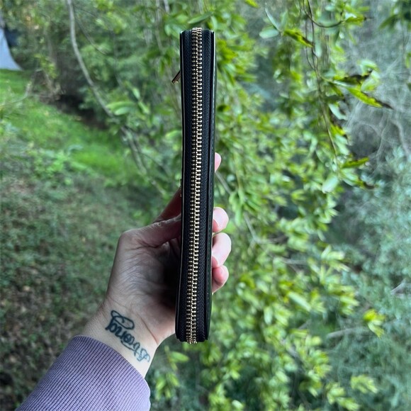 COACH Long Zip-Around Wallet Smooth Leather AUTHENTIC - Picture 6 of 11